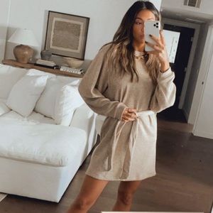 Tie up sweater dress